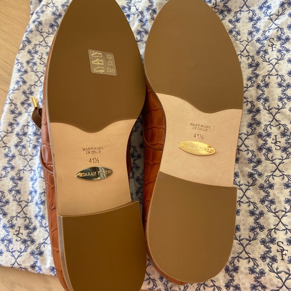 Sarah Flint Michelle Derby in cognac croc size 41.5 - Picture 3 of 4